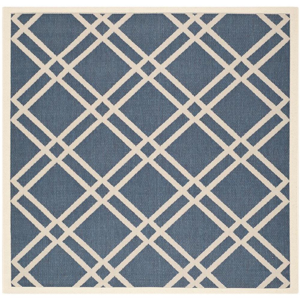 COURTYARD, NAVY / BEIGE, 5'-3" X 5'-3" Square, Area Rug, CY6923-268-5SQ. Picture 1
