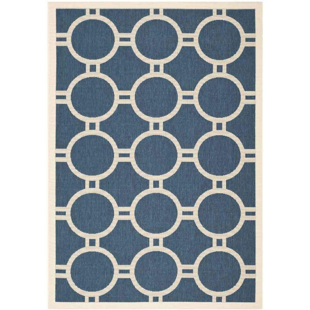 COURTYARD, NAVY / BEIGE, 5'-3" X 7'-7", Area Rug, CY6924-268-5. Picture 1