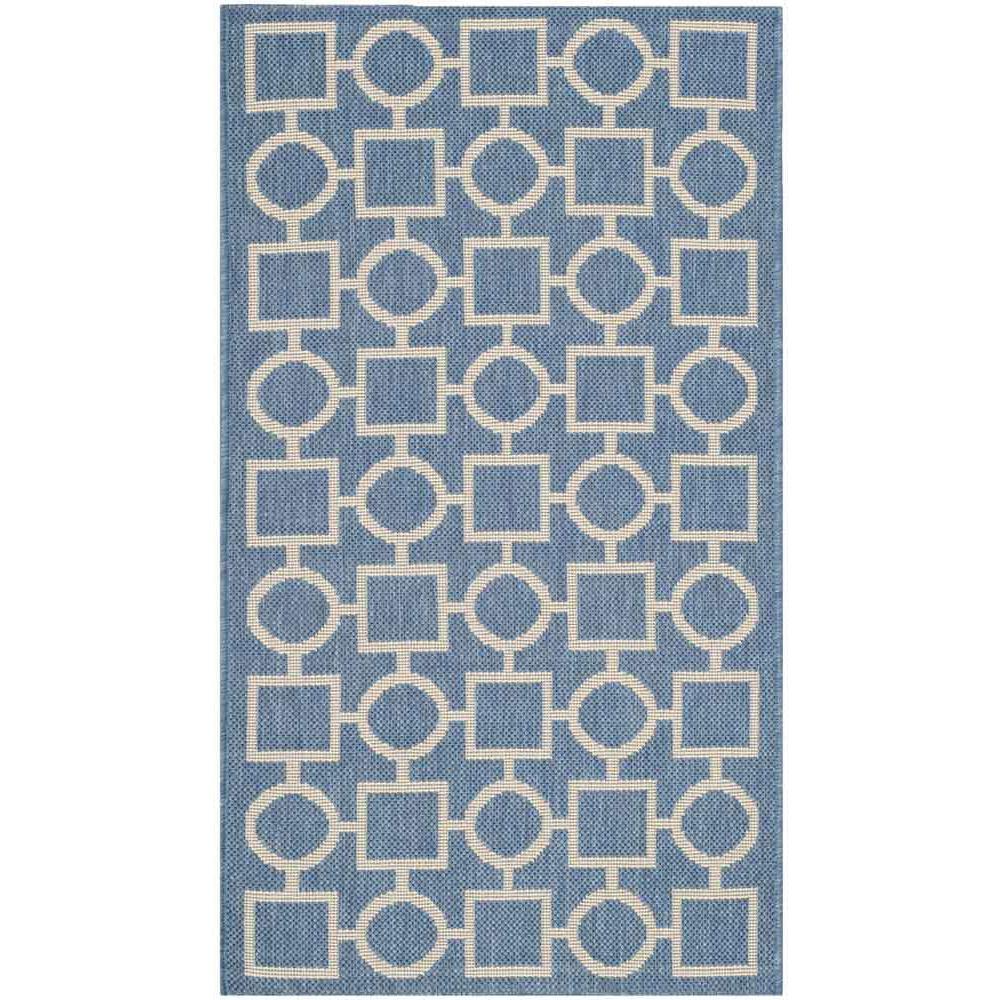 COURTYARD, BLUE / BEIGE, 2'-7" X 5', Area Rug, CY6925-243-3. The main picture.