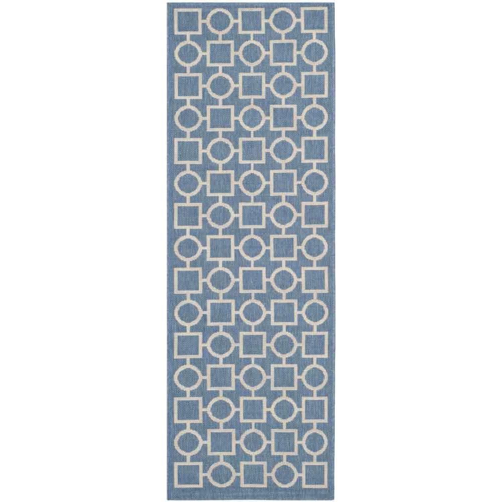 COURTYARD, BLUE / BEIGE, 2'-3" X 6'-7", Area Rug, CY6925-243-27. Picture 1