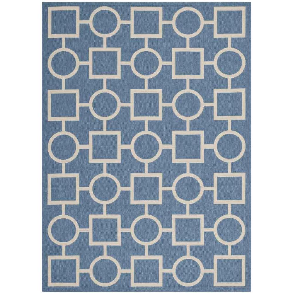 COURTYARD, BLUE / BEIGE, 5'-3" X 7'-7", Area Rug, CY6925-243-5. Picture 1
