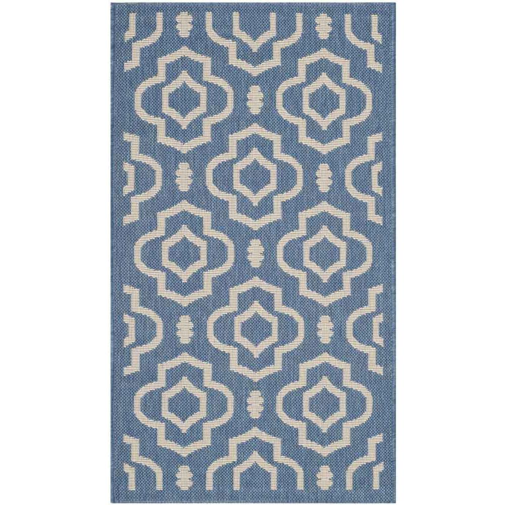 COURTYARD, BLUE / BEIGE, 2'-7" X 5', Area Rug, CY6926-243-3. Picture 1