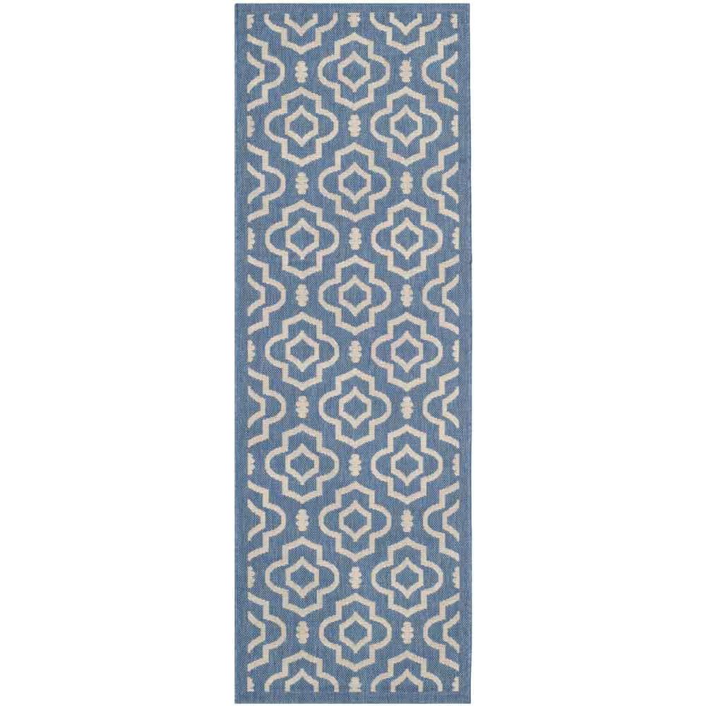 COURTYARD, BLUE / BEIGE, 2'-3" X 6'-7", Area Rug, CY6926-243-27. Picture 1