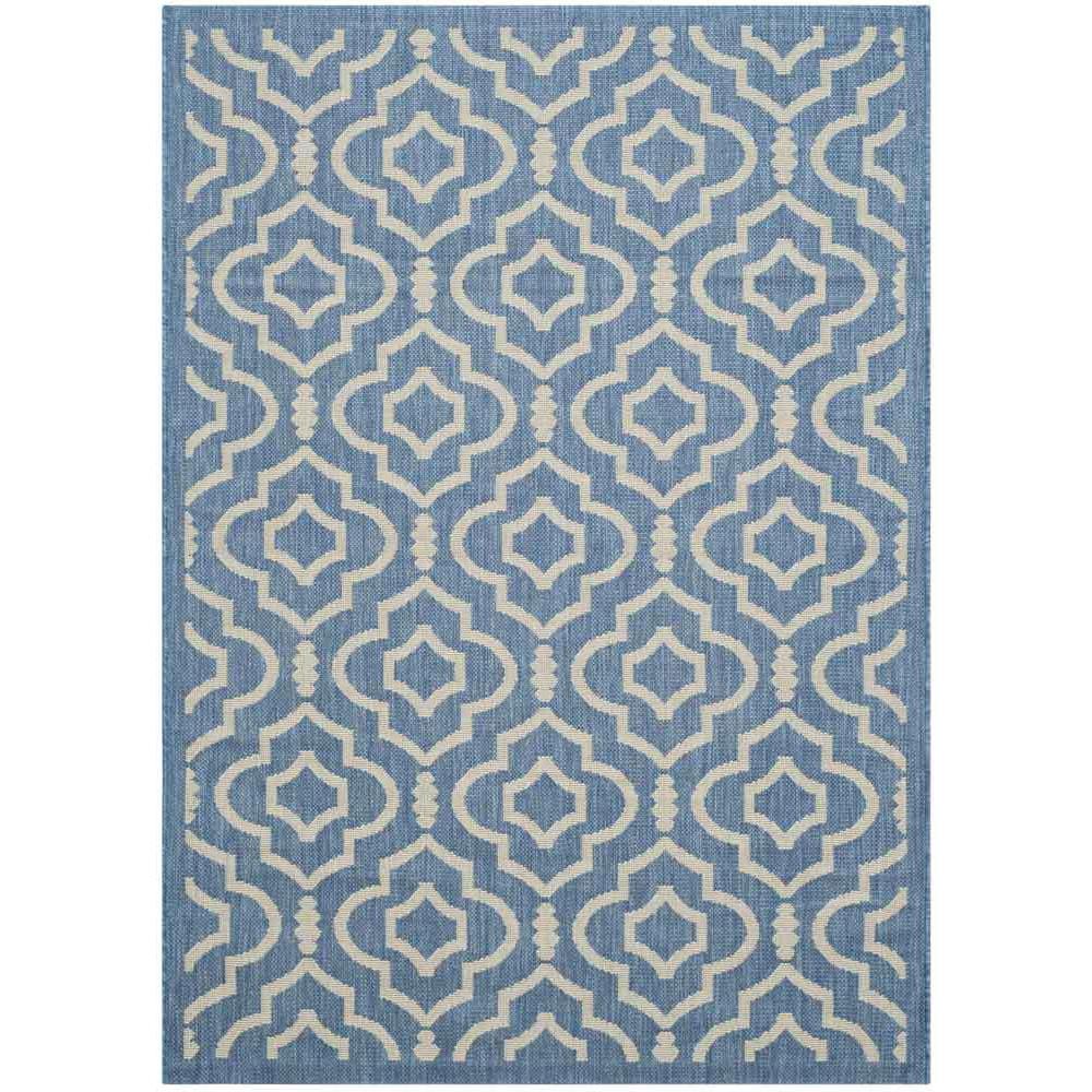 COURTYARD, BLUE / BEIGE, 5'-3" X 7'-7", Area Rug, CY6926-243-5. Picture 1