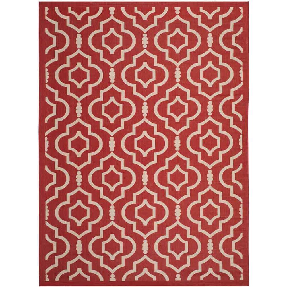 COURTYARD, RED / BONE, 9' X 12', Area Rug, CY6926-248-9. Picture 1