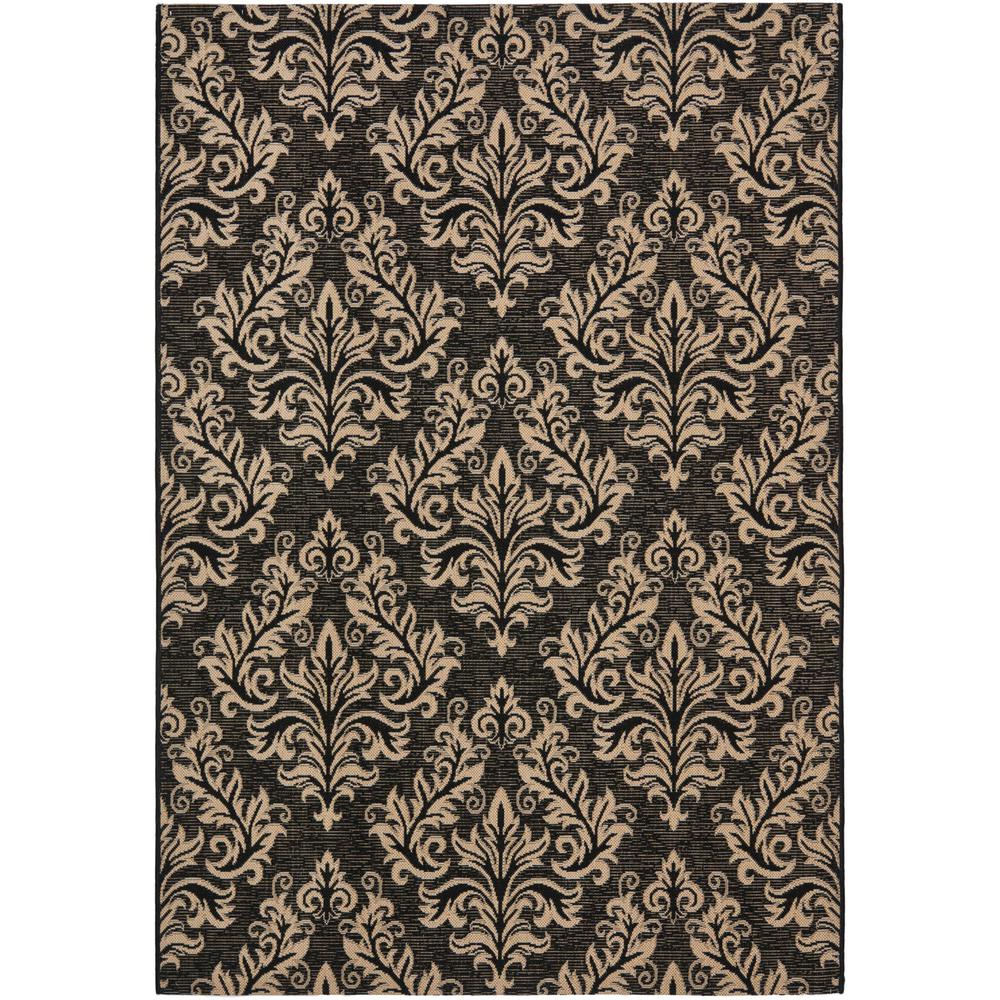 COURTYARD, BLACK / CREME, 5'-3" X 7'-7", Area Rug, CY6930-26-5. Picture 1