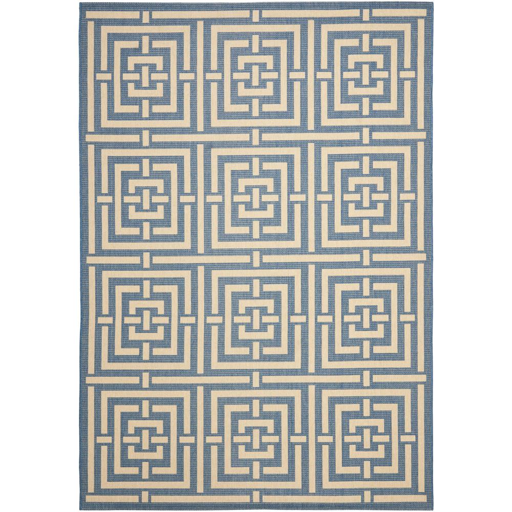 COURTYARD, BLUE / BONE, 5'-3" X 7'-7", Area Rug, CY6937-23-5. Picture 1