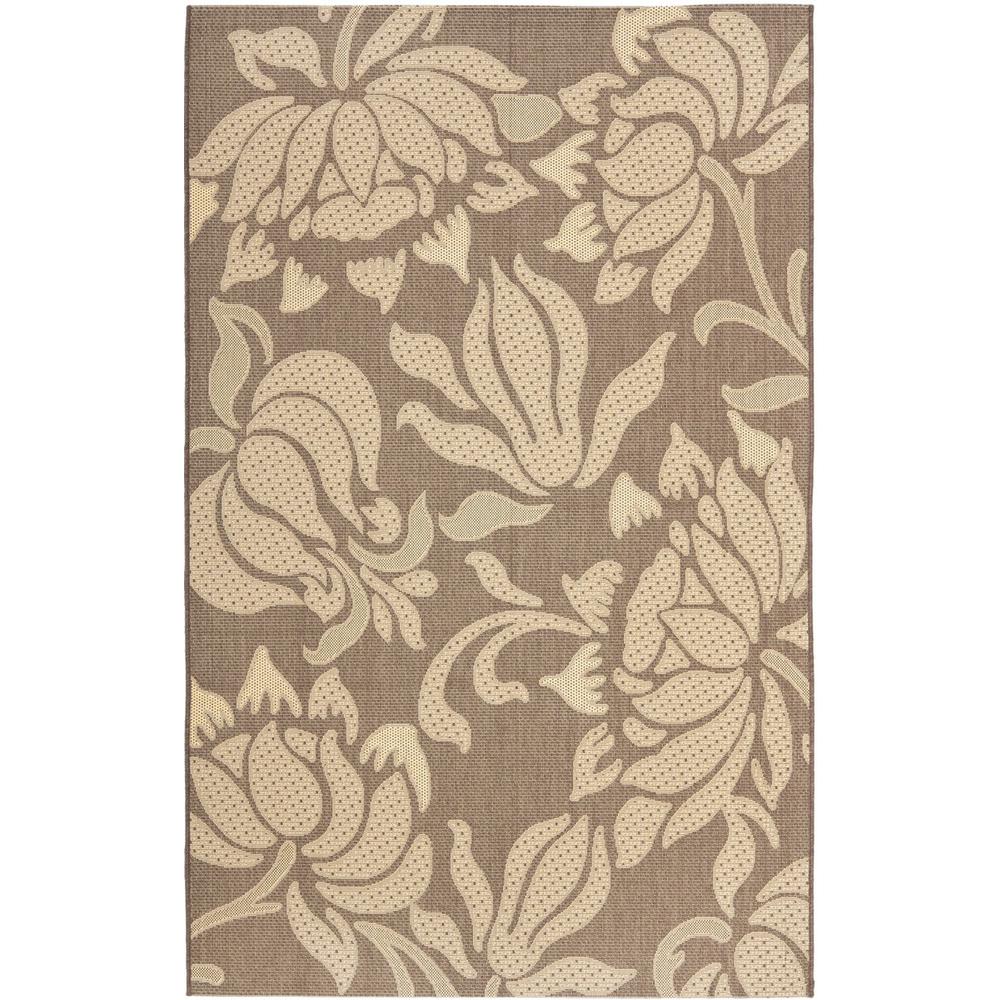 COURTYARD, LIGHT CHOCOLATE / CREAM, 5'-3" X 7'-7", Area Rug. Picture 1