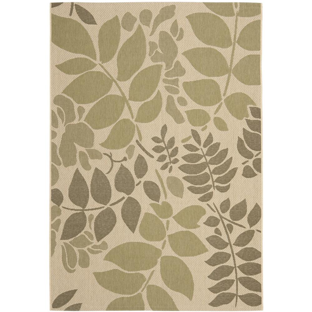 COURTYARD, CREAM / GREEN, 5'-3" X 7'-7", Area Rug, CY7015-14A7-5. Picture 1