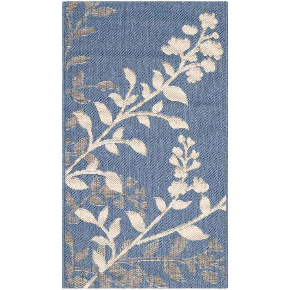 COURTYARD, BLUE / BEIGE, 2'-7" X 5', Area Rug, CY7019-243-3. Picture 1