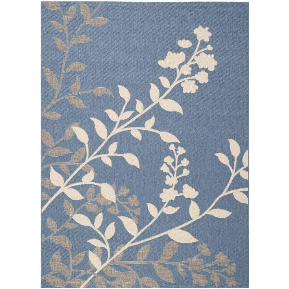 COURTYARD, BLUE / BEIGE, 5'-3" X 7'-7", Area Rug, CY7019-243-5. Picture 1