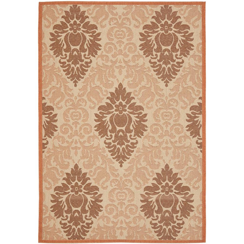 COURTYARD, CREAM / TERRACOTTA, 5'-3" X 7'-7", Area Rug, CY7133-11A7-5. Picture 1