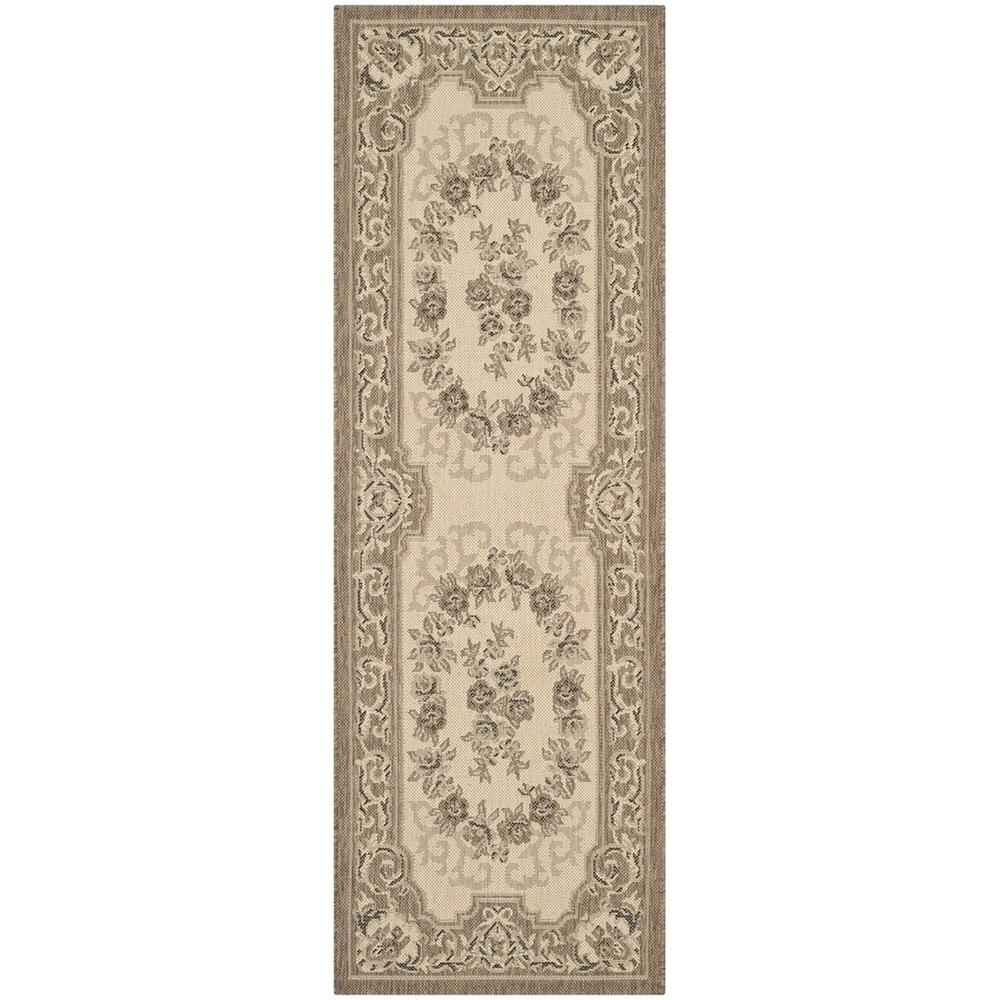 COURTYARD, CREME / BROWN, 2'-3" X 6'-7", Area Rug. Picture 1