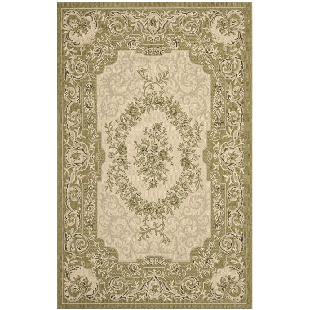 COURTYARD, CREAM / GREEN, 5'-3" X 7'-7", Area Rug, CY7208-14A5-5. Picture 1