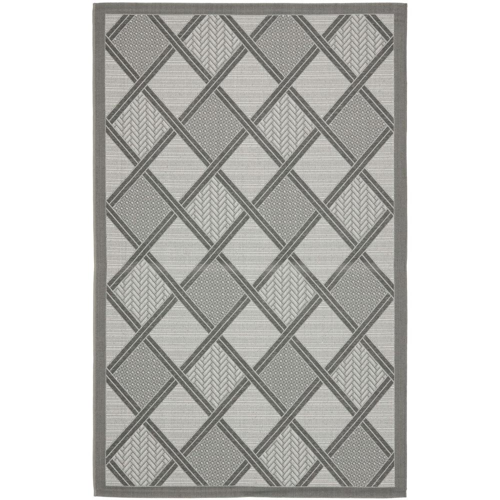 COURTYARD, LIGHT GREY / ANTHRACITE, 5'-3" X 7'-7", Area Rug, CY7570-78A5-5. Picture 1