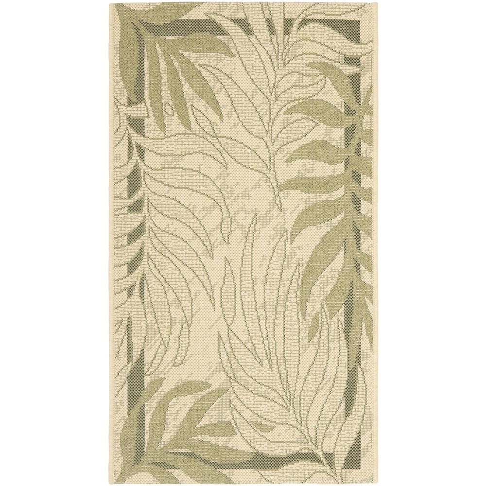 COURTYARD, CREAM / GREEN, 2'-7" X 5', Area Rug, CY7836-14A5-3. Picture 1