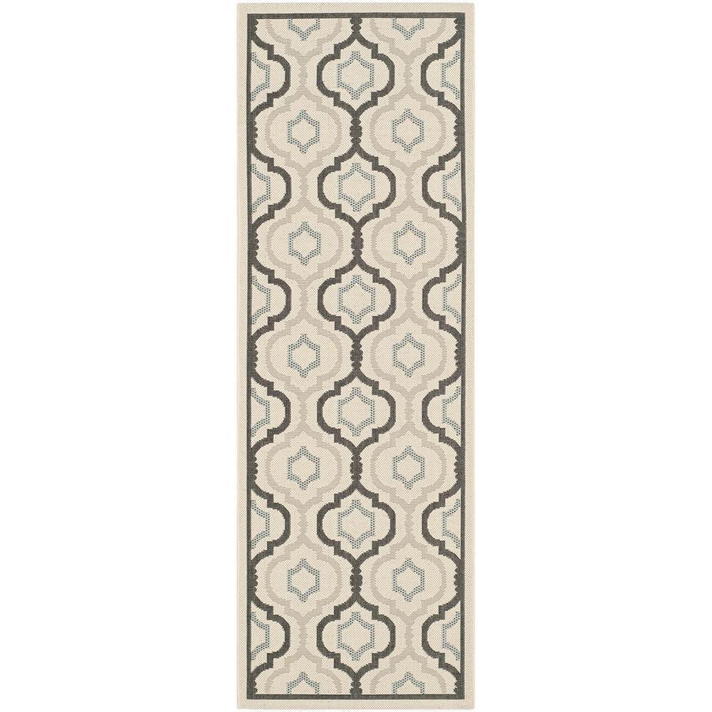 COURTYARD, BEIGE / BLACK, 2'-3" X 12', Area Rug, CY7938-256A18-212. Picture 1