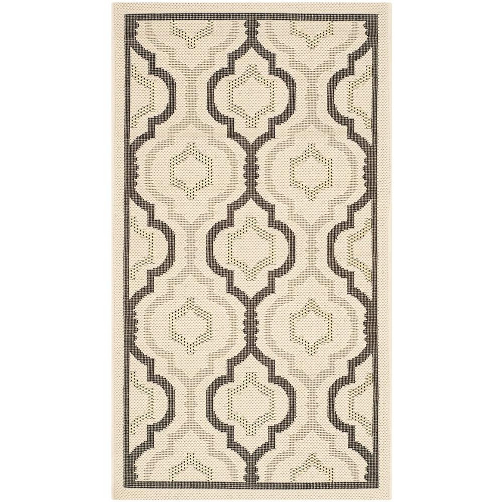COURTYARD, BEIGE / BLACK, 2'-7" X 5', Area Rug, CY7938-256A21-3. Picture 1
