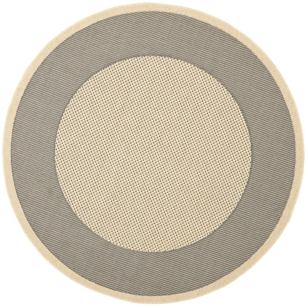 COURTYARD, GREY / CREAM, 6'-7" X 6'-7" Round, Area Rug, CY7987-65A5-7R. Picture 1
