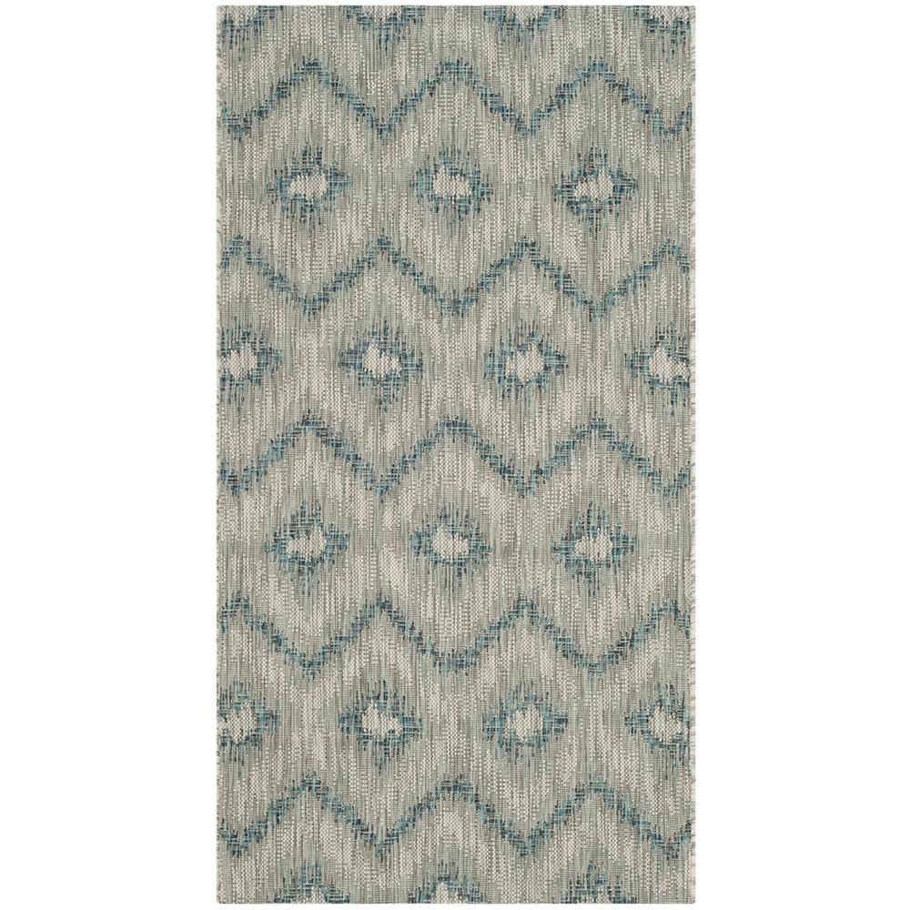 COURTYARD, GREY / BLUE, 2'-7" X 5', Area Rug, CY8463-37212-3. Picture 1