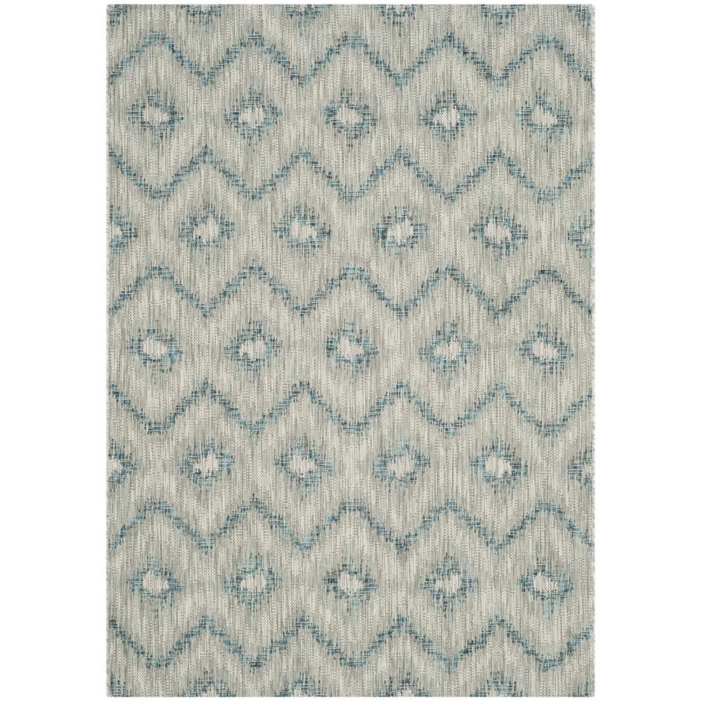 COURTYARD, GREY / BLUE, 6'-7" X 9'-6", Area Rug, CY8463-37212-6. Picture 1