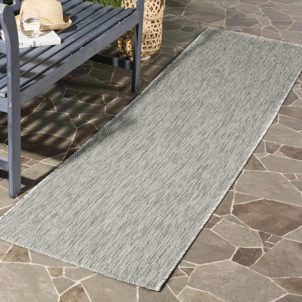 COURTYARD, GREY / GREY, 2'-3" X 12', Area Rug, CY8520-36811-212. Picture 1