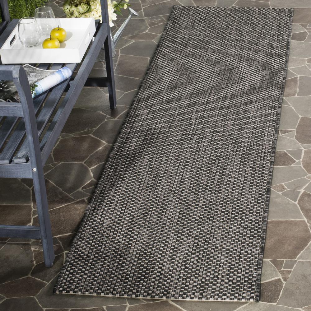 COURTYARD, BLACK / BEIGE, 2'-3" X 12', Area Rug, CY8521-36621-212. Picture 1