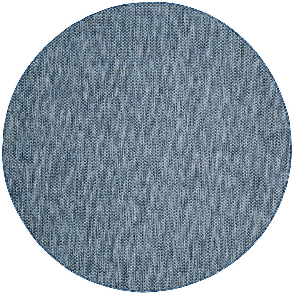 COURTYARD, NAVY / GREY, 6'-7" X 6'-7" Round, Area Rug, CY8521-36821-7R. Picture 1