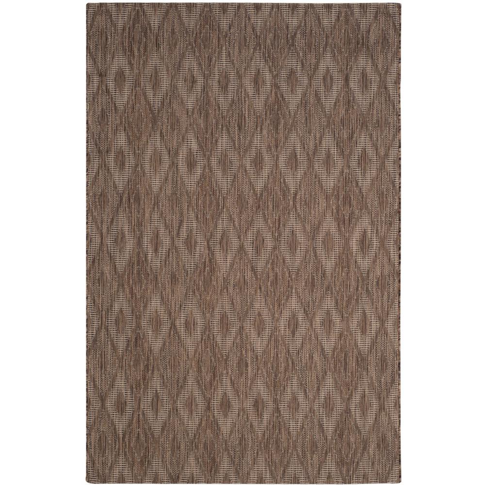 COURTYARD, BROWN / BROWN, 5'-3" X 7'-7", Area Rug. Picture 1