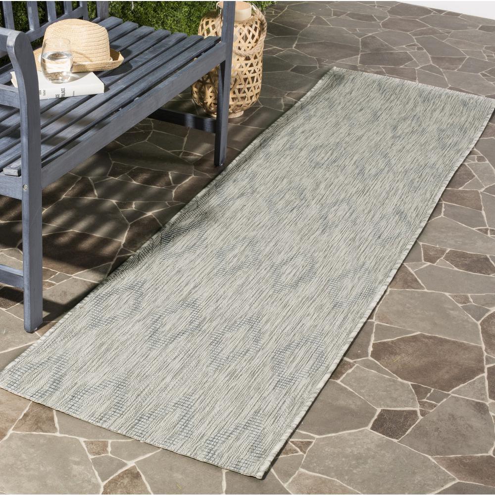 COURTYARD, GREY / GREY, 2'-3" X 12', Area Rug, CY8522-36811-212. Picture 1