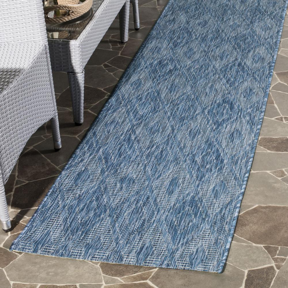 COURTYARD, NAVY / NAVY, 2'-3" X 12', Area Rug, CY8522-36822-212. Picture 1