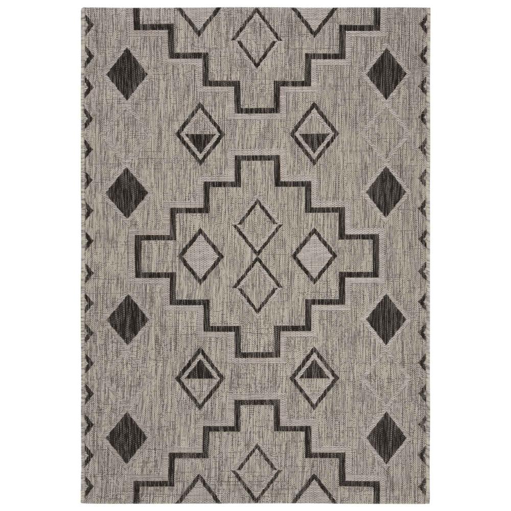 COURTYARD, GREY / BLACK, 2'-7" X 5', Area Rug, CY8533-37612-3. Picture 1
