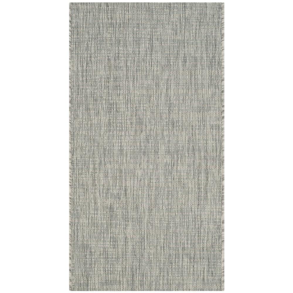 COURTYARD, GREY / TURQUOISE, 2'-7" X 5', Area Rug. Picture 1
