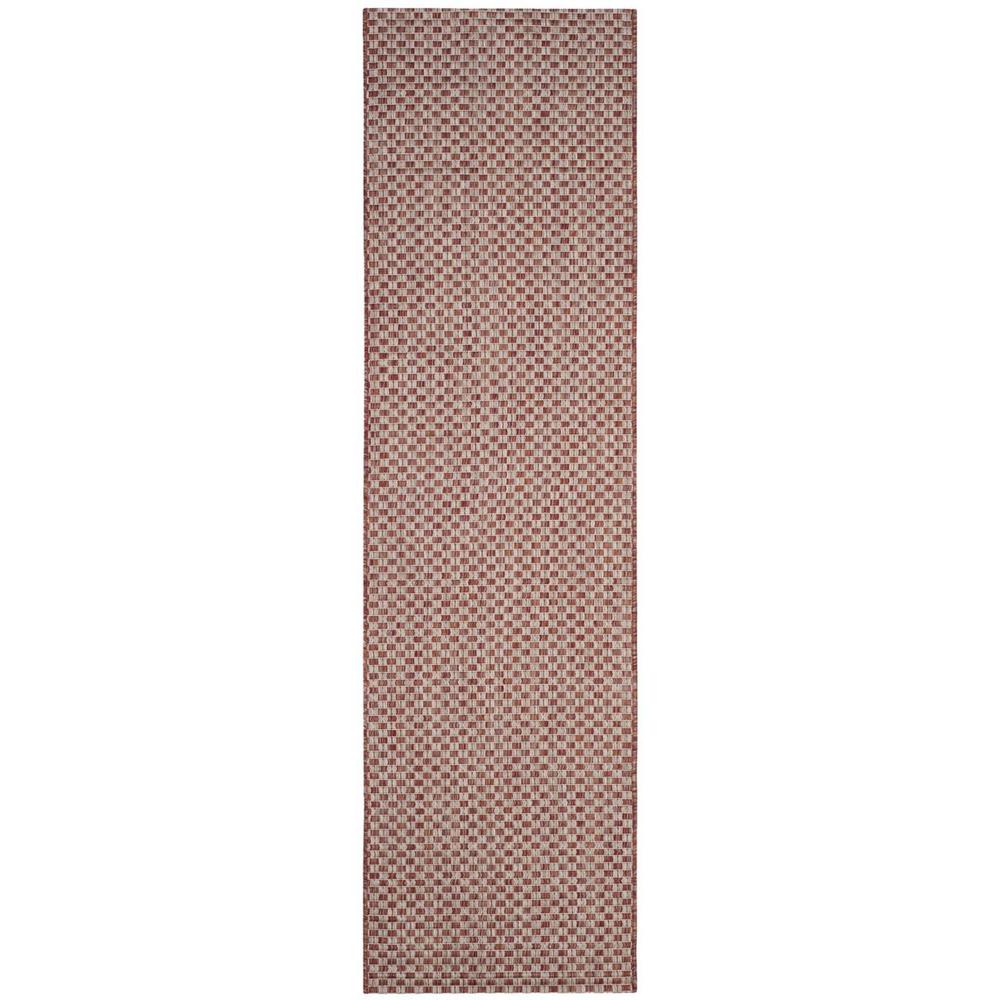 COURTYARD, RUST / LIGHT GREY, 2'-3" X 8', Area Rug. Picture 1