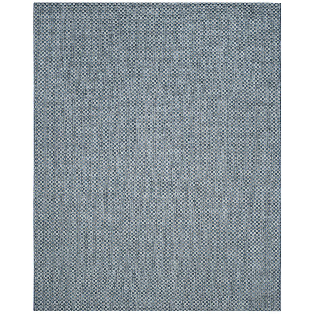 COURTYARD, BLUE / LIGHT GREY, 9' X 12', Area Rug. Picture 1