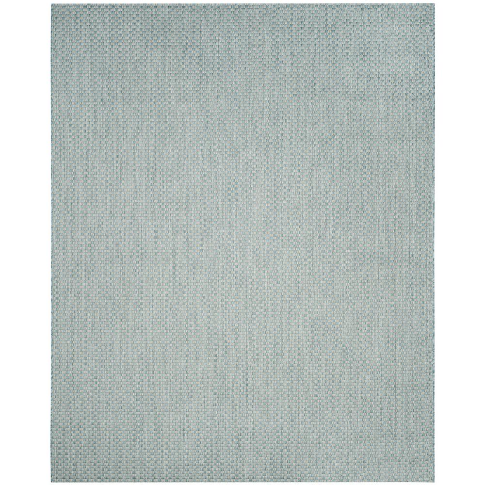 COURTYARD, LIGHT BLUE / LIGHT GREY, 9' X 12', Area Rug. Picture 1