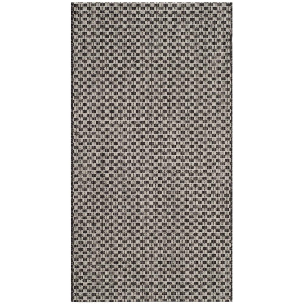COURTYARD, BLACK / LIGHT GREY, 2'-7" X 5', Area Rug. Picture 1