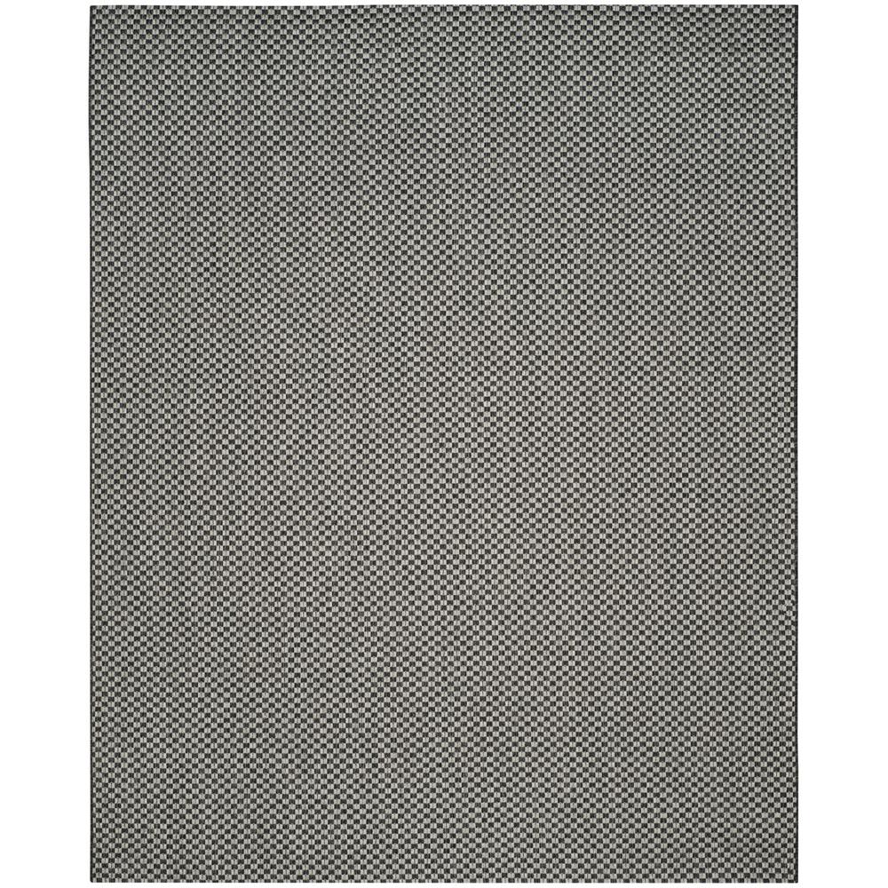COURTYARD, BLACK / LIGHT GREY, 9' X 12', Area Rug. Picture 1