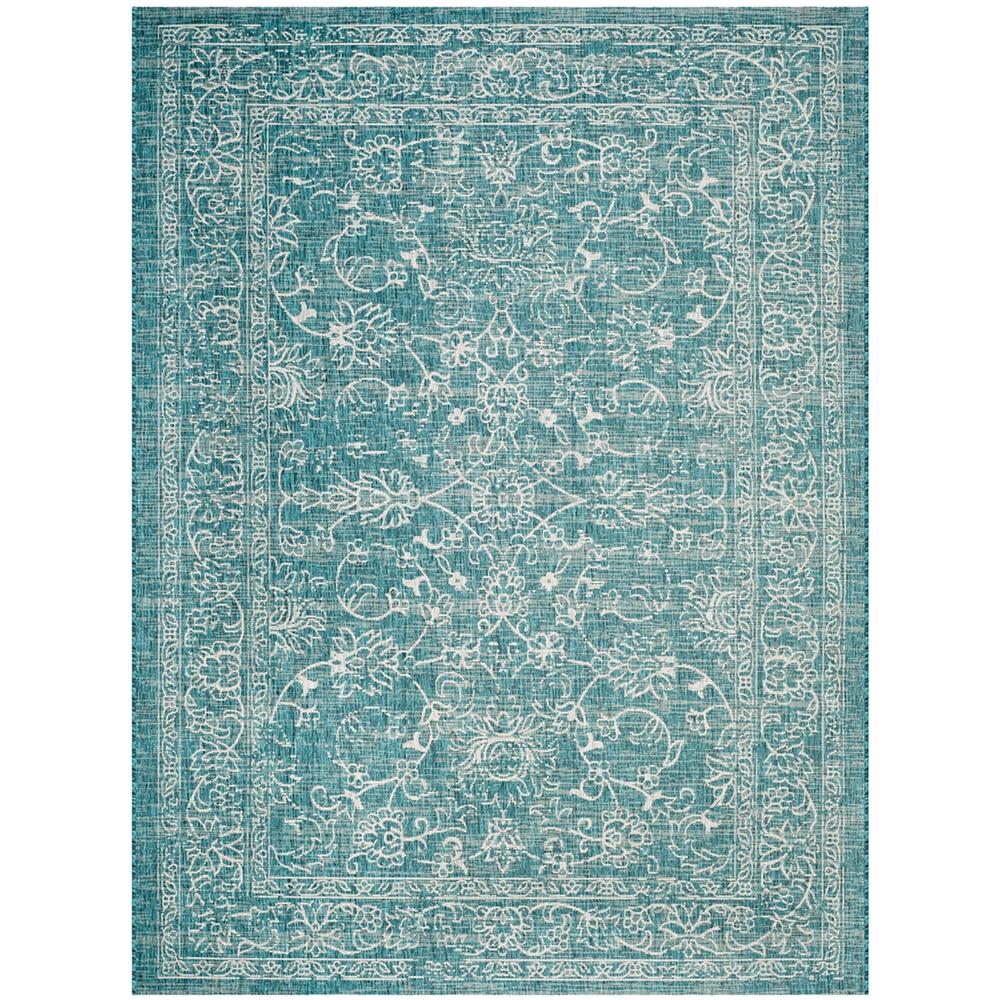 COURTYARD, TURQUOISE, 8' X 10', Area Rug. Picture 1
