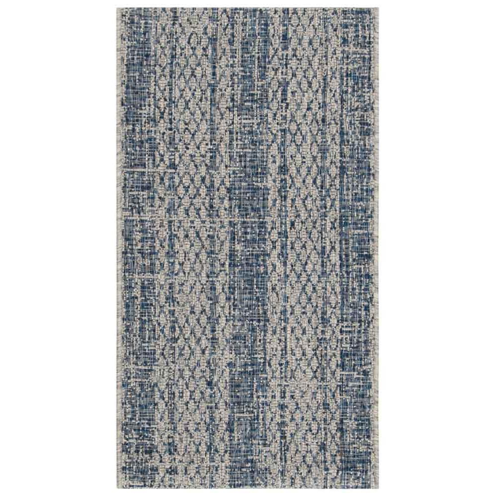 COURTYARD, LIGHT GREY / BLUE, 2'-7" X 5', Area Rug, CY8736-36812-3. Picture 1