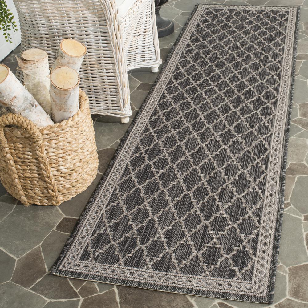COURTYARD, BLACK / BEIGE, 2'-3" X 8', Area Rug, CY8871-36621-28. Picture 3