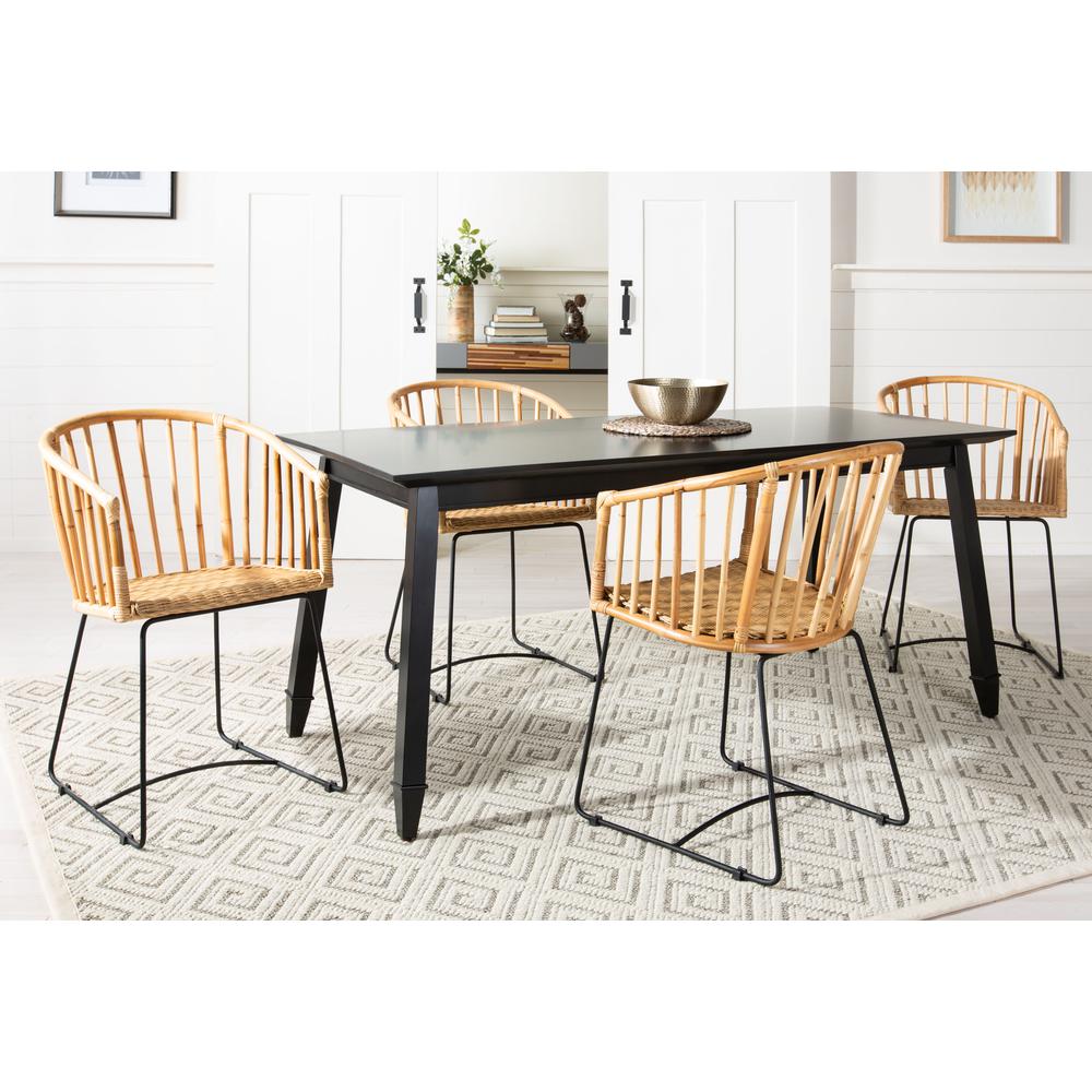 Brayson Rectangle Dining Table, Black. Picture 9