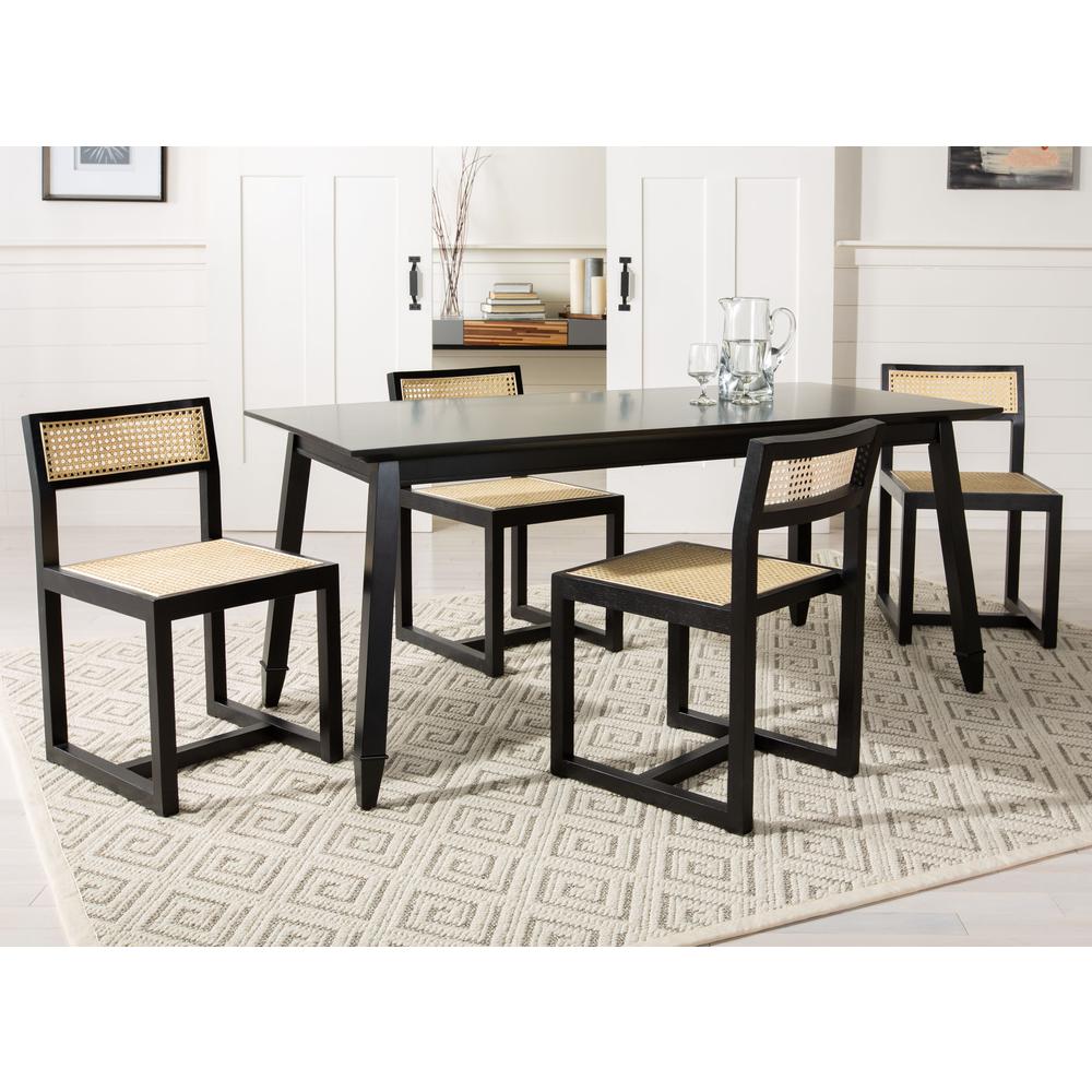 Brayson Rectangle Dining Table, Black. Picture 12