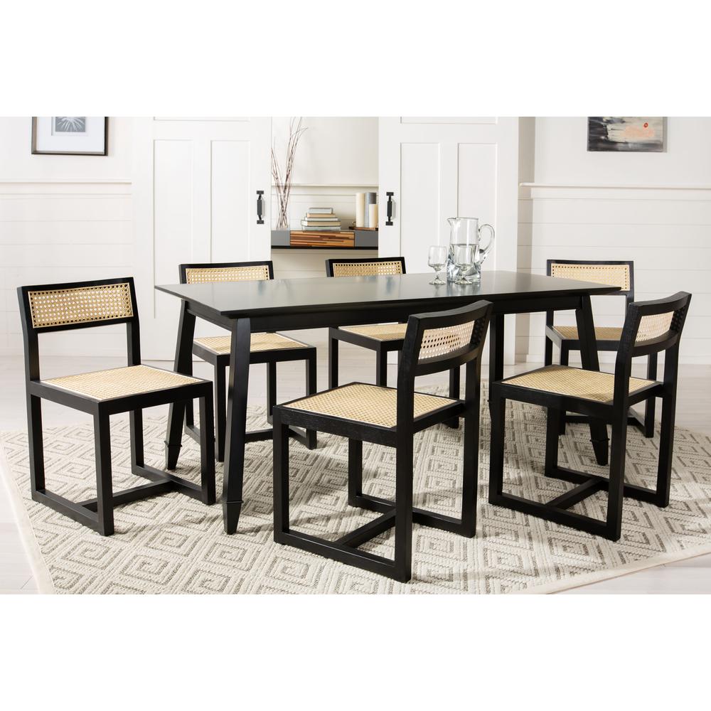 Brayson Rectangle Dining Table, Black. Picture 13