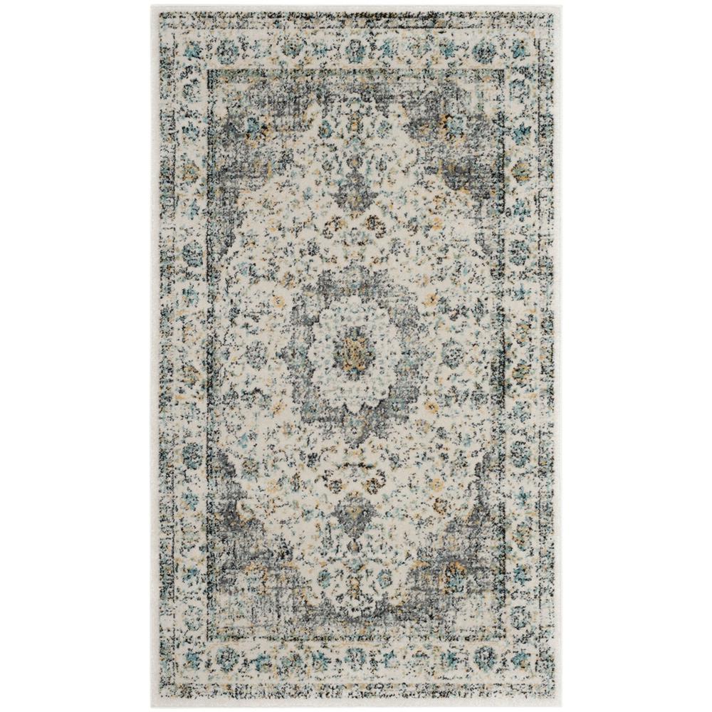 EVOKE, GREY / GOLD, 2'-2" X 5', Area Rug. Picture 1