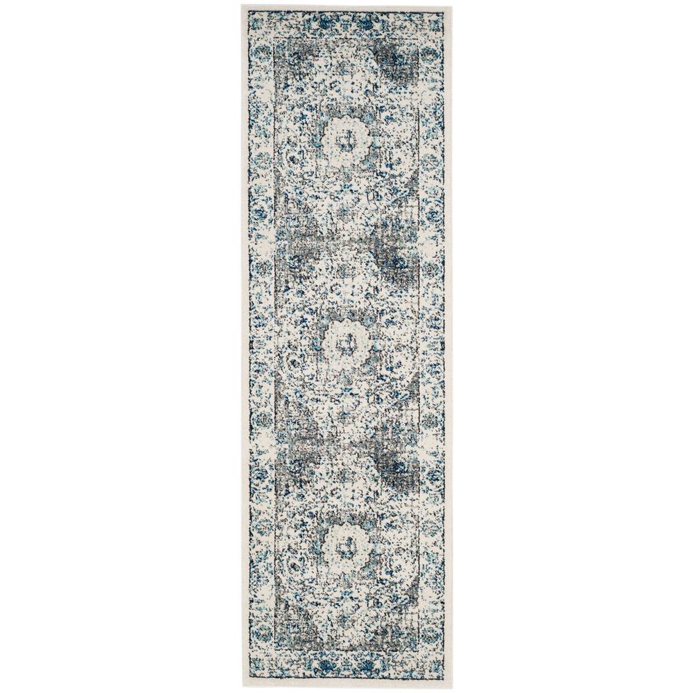 EVOKE, IVORY / GREY, 2'-2" X 13', Area Rug, EVK220D-213. The main picture.