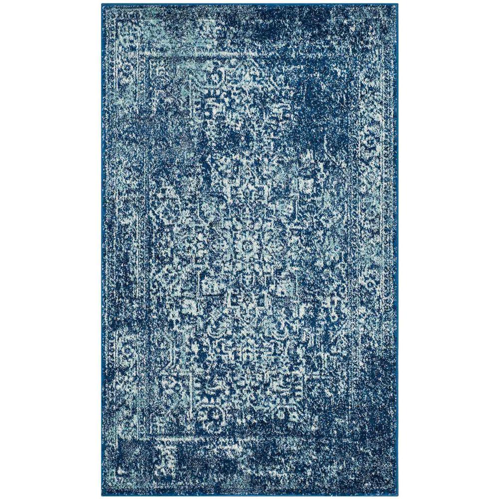 EVOKE, NAVY / IVORY, 2'-2" X 5', Area Rug, EVK256A-25. Picture 1