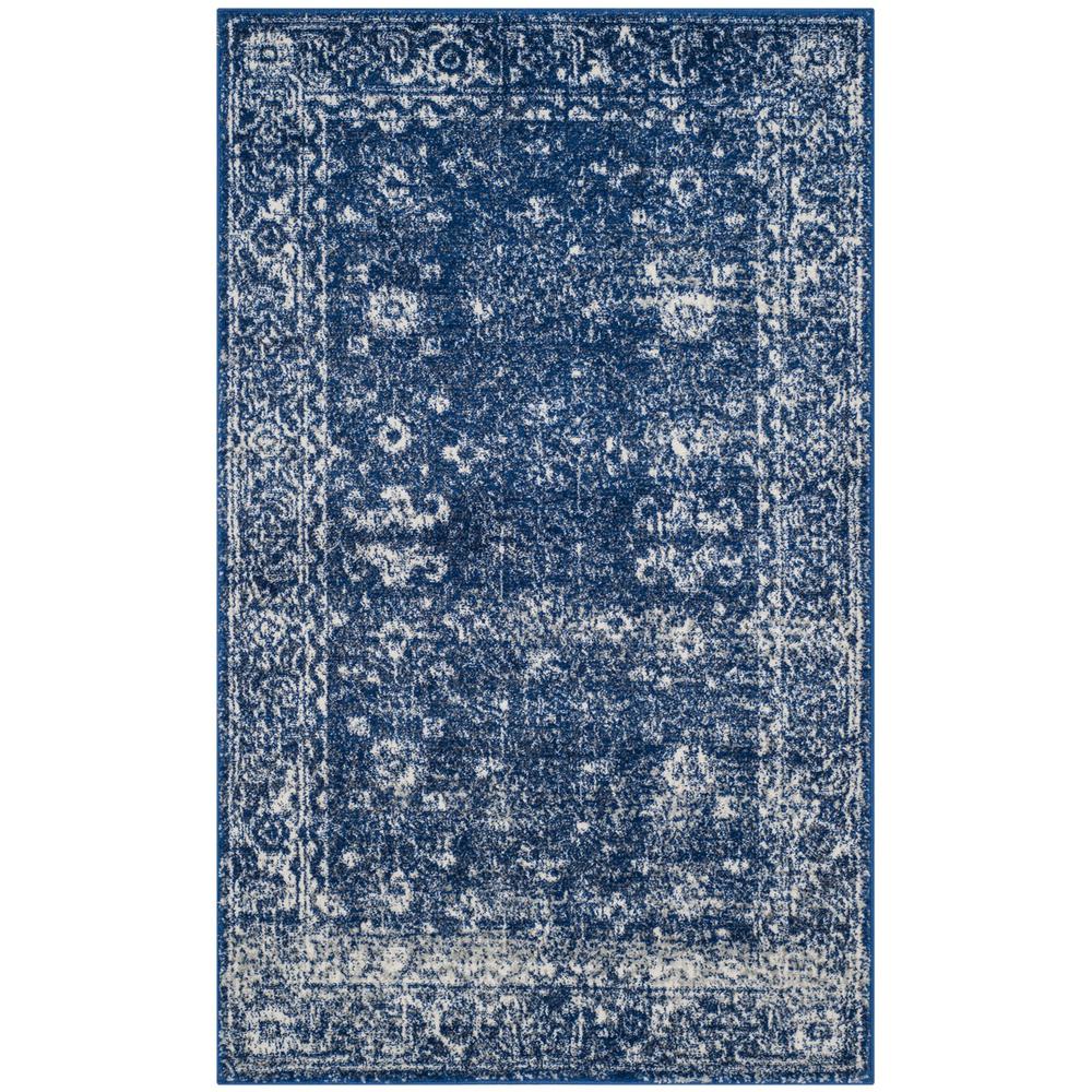 EVOKE, NAVY / IVORY, 2'-2" X 5', Area Rug, EVK270A-25. Picture 1