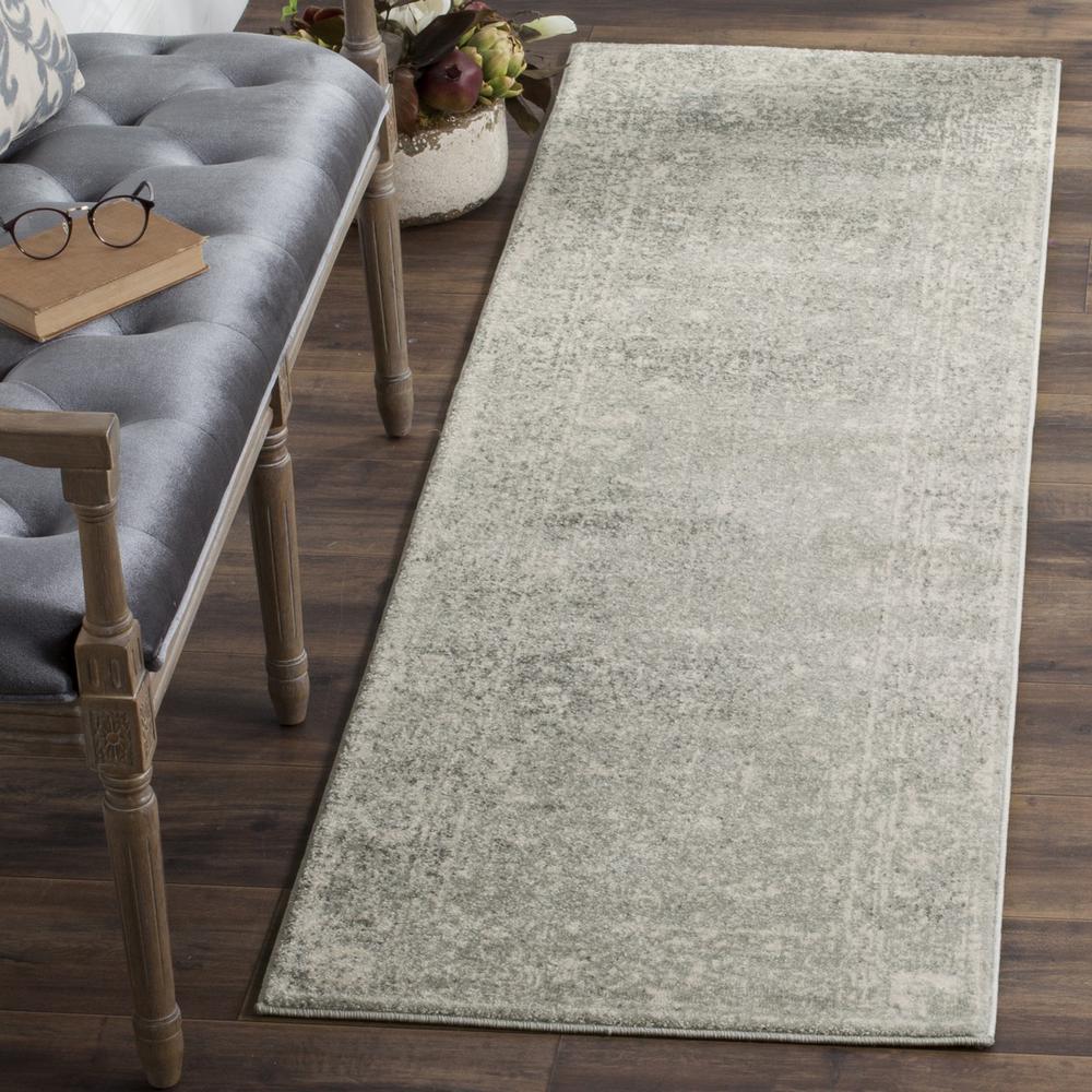 EVOKE, SILVER / IVORY, 2'-2" X 13', Area Rug, EVK270Z-213. Picture 1