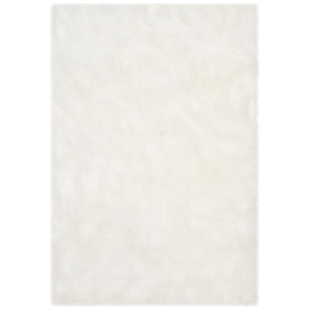 FAUX SHEEP SKIN, IVORY, 2'-6" X 4', Area Rug. Picture 1